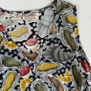 Bayou Wear New Orleans Jazz Fest Oyster tank vintage rare Fat Tuesday Mardi gras